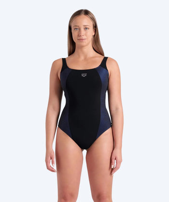 Arena Badeanzug mit Einlagen für Damen - Adele - Schwarz/Lila