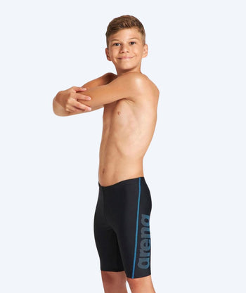 Arena lange Badehose für Jungen - Logo - Schwarz/Blau