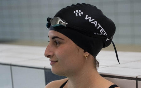 Badekappen lange Haare