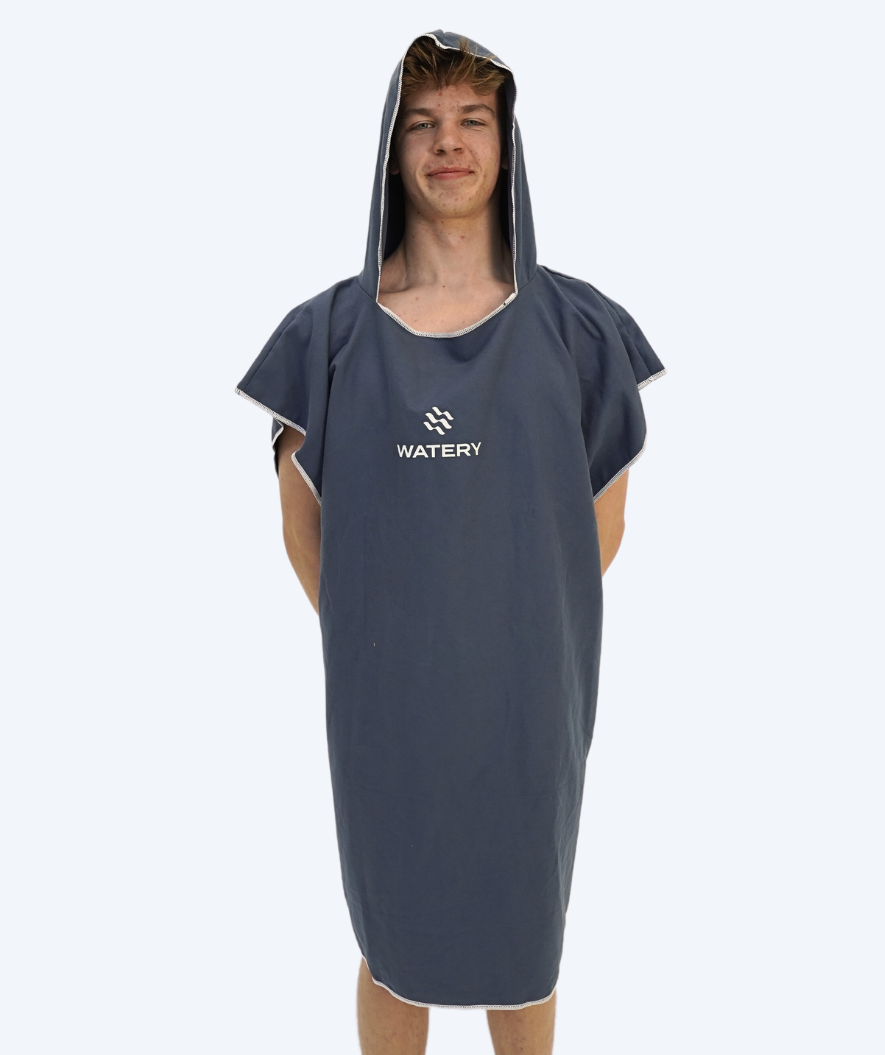 Watery Badeponcho für Erwachsene - Mikrofaser - Dunkelblau