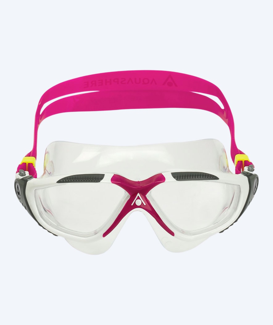 Aquasphere Schwimmmaske für Damen - Vista - Weiß/rosa