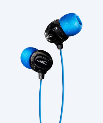 H2OAudio wasserdichte Kopfhörer - Surge S Plus - kurzes Kabel - Blau