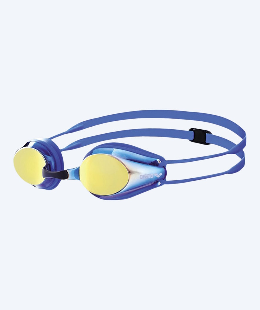 Arena Wettkampf-Schwimmbrille für Kinder (6-12) - Tracks Mirror - Hellblau