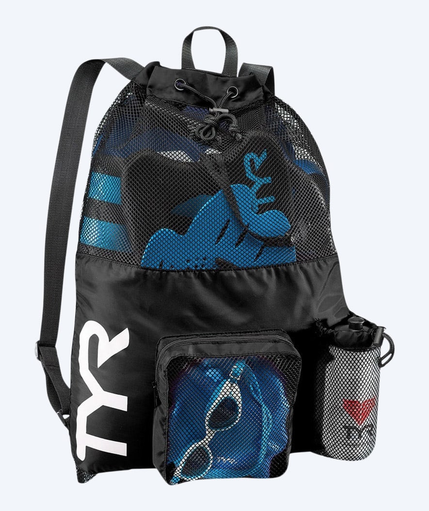 TYR Schwimmnet - Big Mesh Mummy 40L - Schwarz