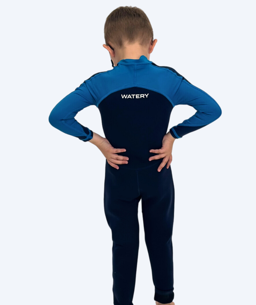 Watery Neoprenanzug für Kinder - Calypso Full-Body - Blau/dunkelblau