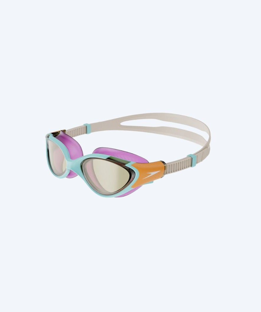 Speedo Schwimmbrille fürs Training für Damen - Biofuse 2.0 - Blau/orange