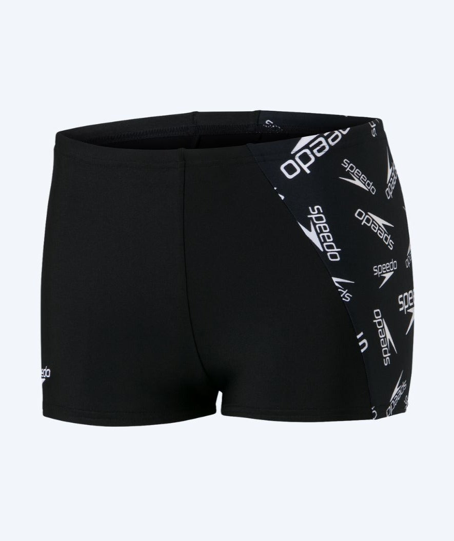 Speedo Aquashorts für Jungen - Allover Panel - Schwarz/weiß