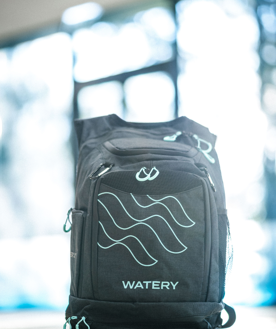 Watery Schwimmtasche - Viper Elite 45L - Dunkelblau/weiß
