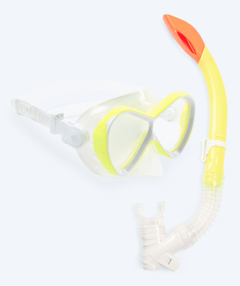 Watery Combo Schnorchelset für Kinder - Triton Semi-dry - Gelb