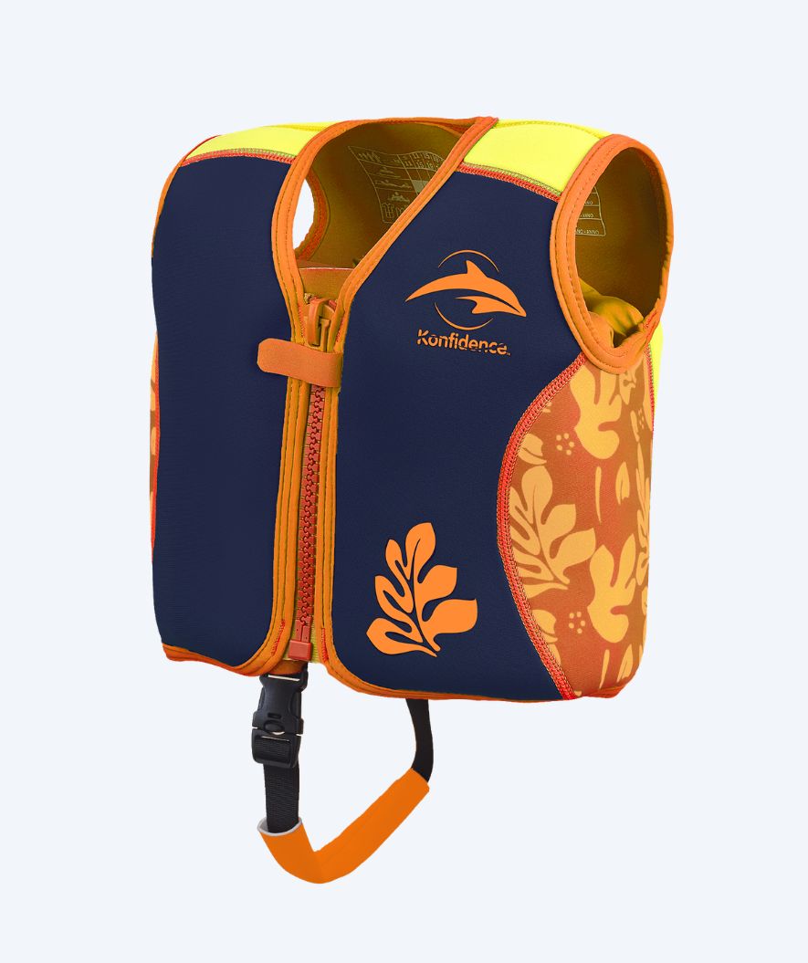 Konfidence Schwimmweste für Kinder (2-12) - Original - Donkerblau/Orange