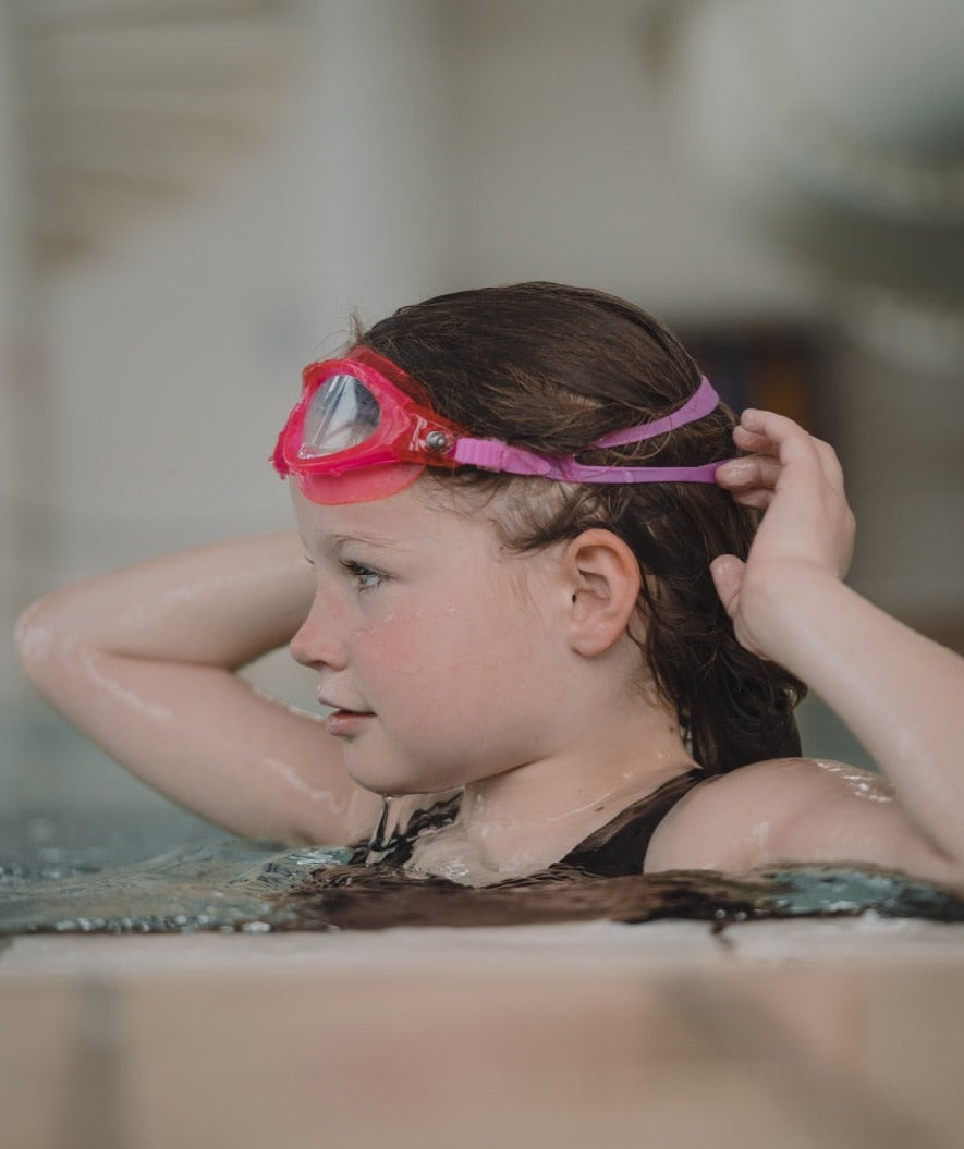 Watery Schwimmbrille für Kinder - Mantis 2.0 - Atlantic Rosa/klar