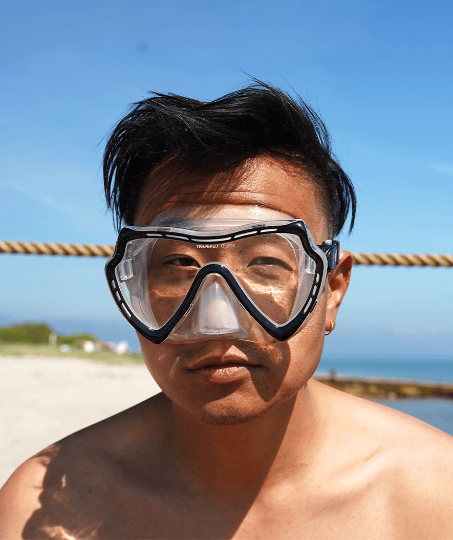 Watery Tauchmaske für Erwachsene (Ab 15 Jahren) - Nebula - Schwarz