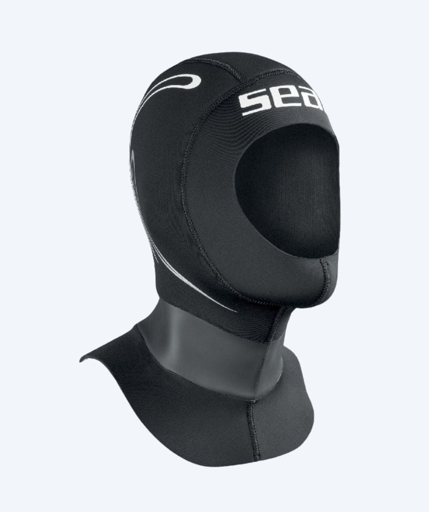 SEAC Neopren Kopfhaube zum Tauchen - Tekno - Schwarz