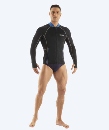 SEAC Neoprenshirt mit Reißverschluss für Herren - Lover - Schwarz/Blau