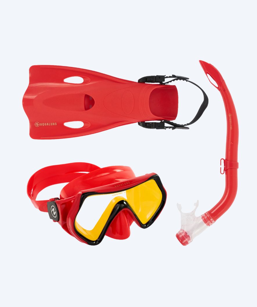 Aqualung Schnorchelset für Kinder - Hero - Rot/Gelb