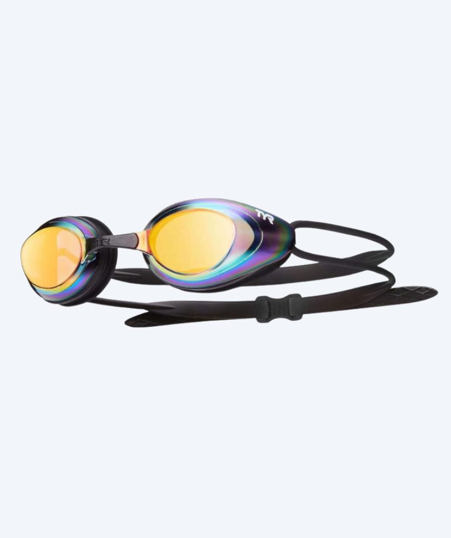 TYR Schwimmbrille fürs Training - Blackhawk Racing Mirrored - Schwarz/Gold