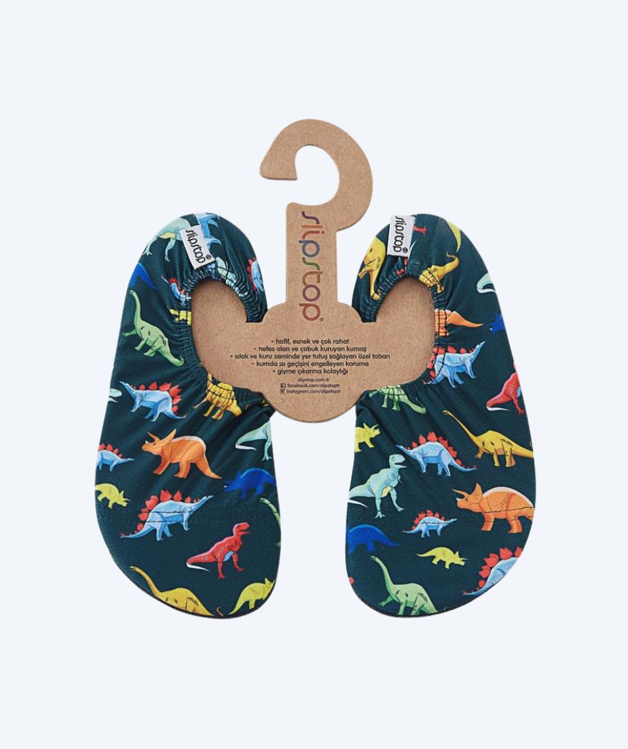 SlipStop Schwimmsocken für Kinder - Dino