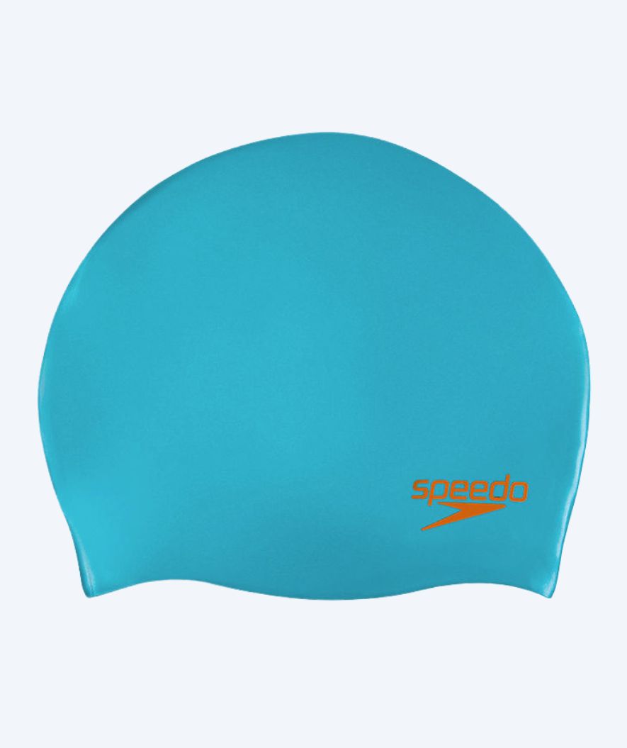 Speedo Badekappe für Junior (6-16) - Plain - Hellblau/orange