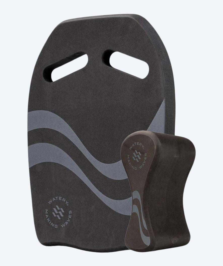 Watery Set mit Pullbuoy und Schwimmbrett - Heat