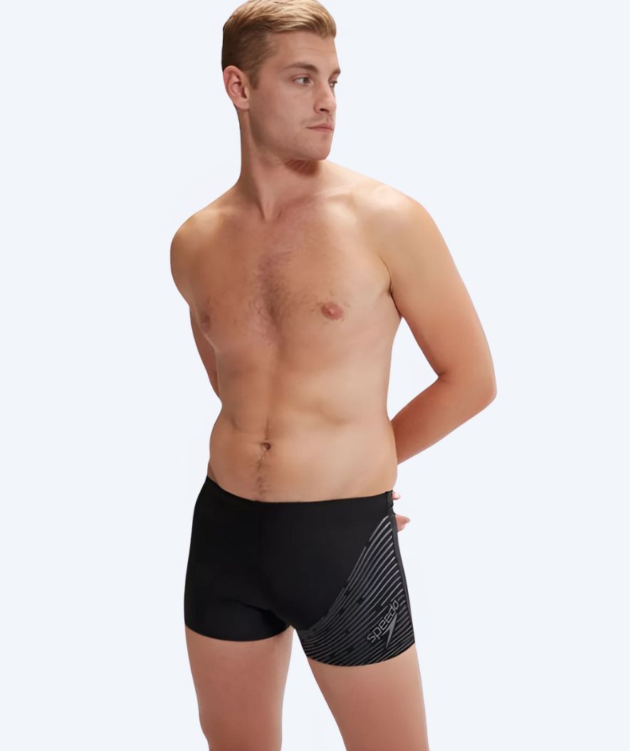 Speedo Aquashorts für Herren - Medley Logo - Schwarz/Grau