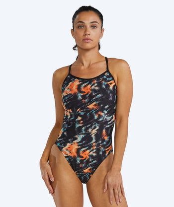 TYR Badeanzug für Damen - Durafast Elite Trinityfit - Schwarz/Orange