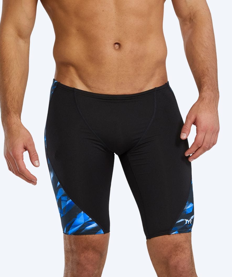 TYR lange Badehose für Herren - Blade Splice Triadic - Schwarz/blau