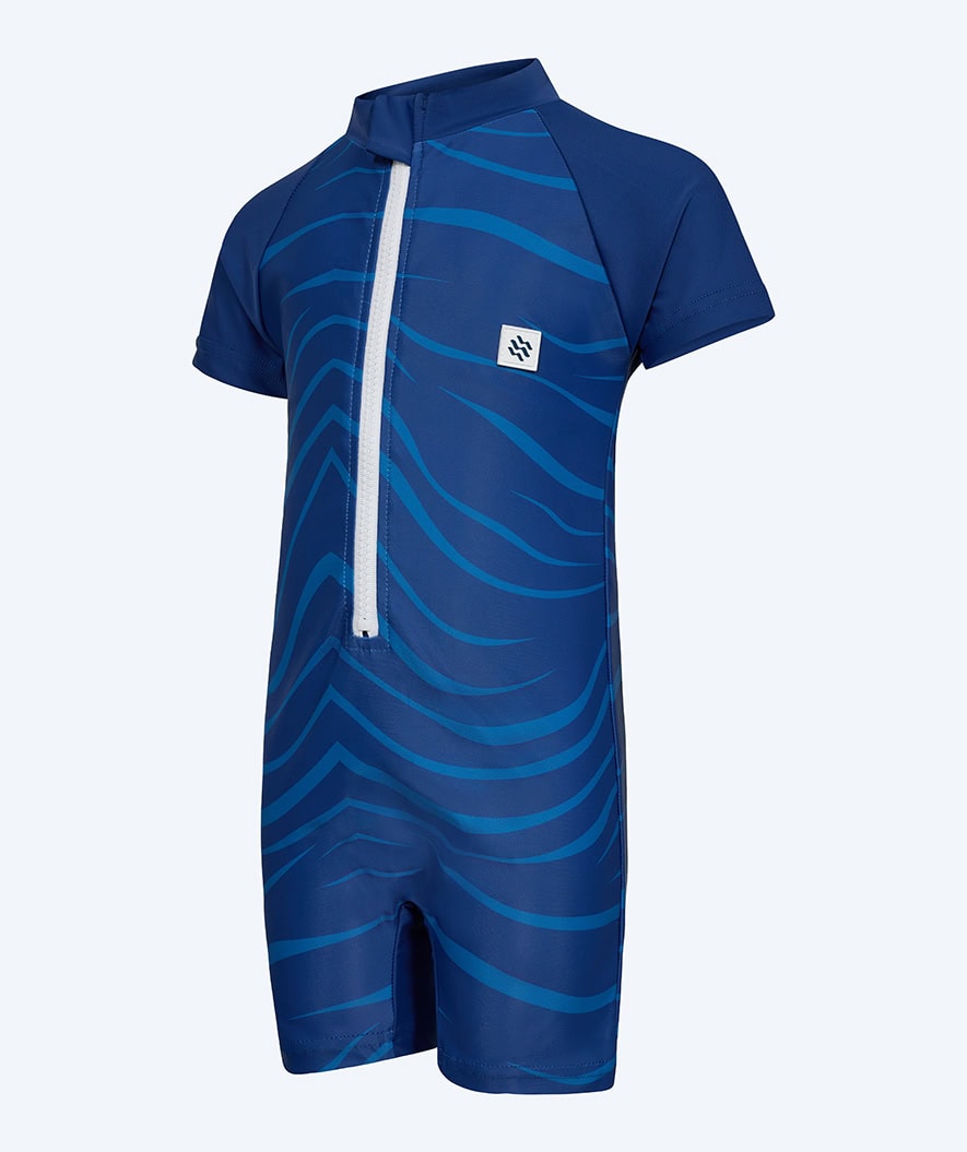 Watery UV-Anzug für Kinder - Fjord Kurzarm Rashguard - Donkerblau