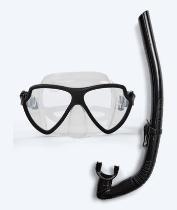 Watery Combo Schnorchelset für Erwachsene (Ab 15 Jahren) - Itzel - Schwarz