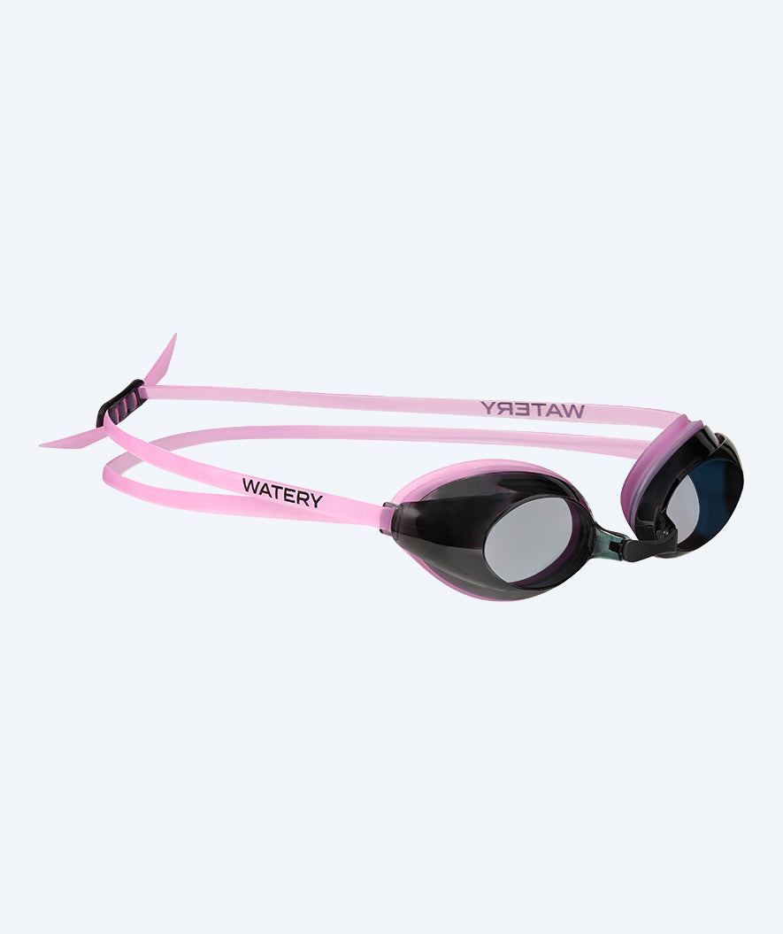 Watery Schwimmbrillen mit Sehstärke für Kurzsichtige Erwachsene - (-1.5) – (-8.0) - Catch - Rosa (Smoke Scheiben)