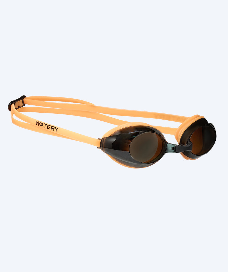 Watery Schwimmbrillen mit Sehstärke für Kurzsichtige Kinder - (-1.5) – (-8.0) - Catch - Orange (Smoke Scheiben)
