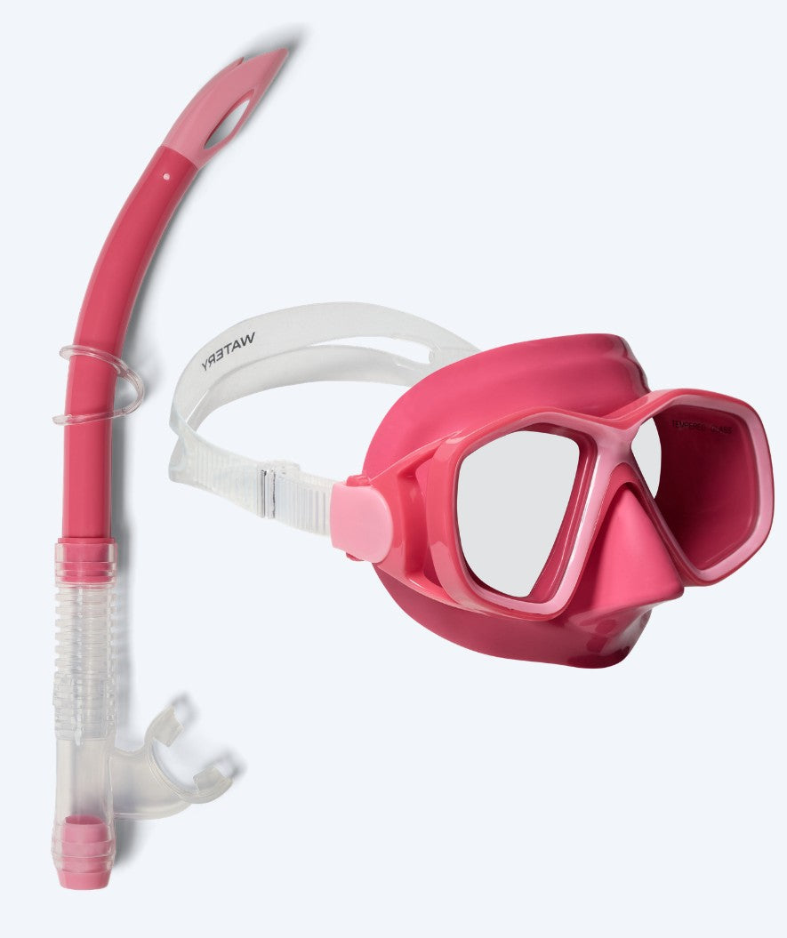 Watery Combo Schnorchelset für Kinder (4-10) - Tropical - Rosa