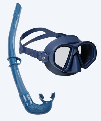 Watery Combo Schnorchelset für Erwachsene - Douglas/Cliff - Donkerblau/Blau