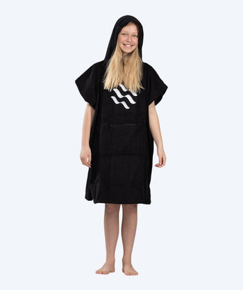 Watery Badeponcho für Junior (6-15) - Baumwolle - Schwarz