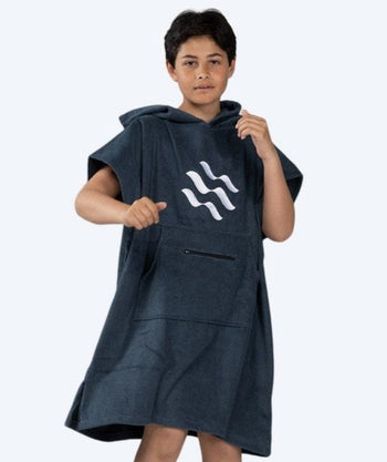 Watery Badeponcho für Junior (6-15) - Baumwolle - Dunkelblau