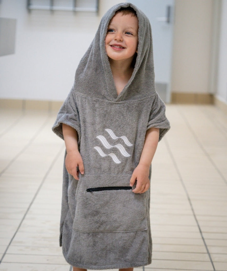 Watery badeponcho für Kinder (1-6) - Baumwolle - Dunkelblau