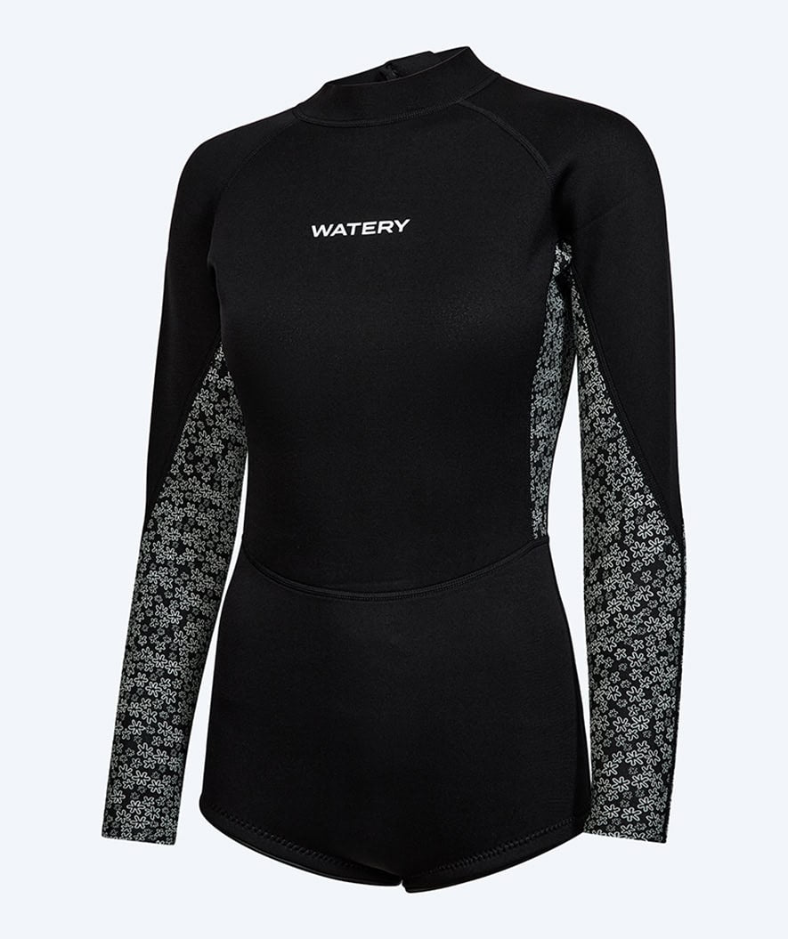 Watery Neopren Springsuit für Damen - Crosswind - Schwarz/Weiß