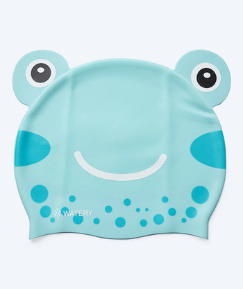 Watery Badekappe für Kinder - Dashers - Frog (Hellblau)