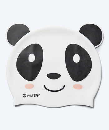Watery Badekappe für  Kinder - Dashers - Panda Bear (Weiss/schwarz)