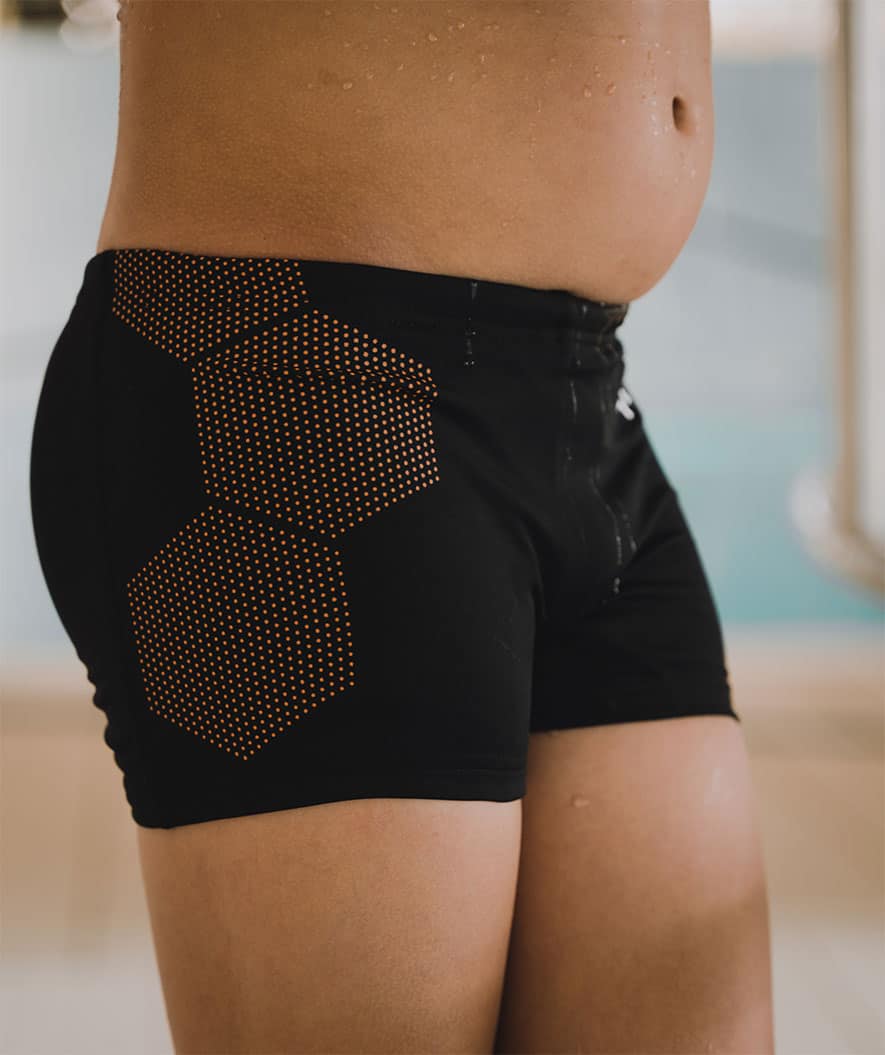 Watery Badehose für Jungen - Flaming Vegas Eco - Orange Corner