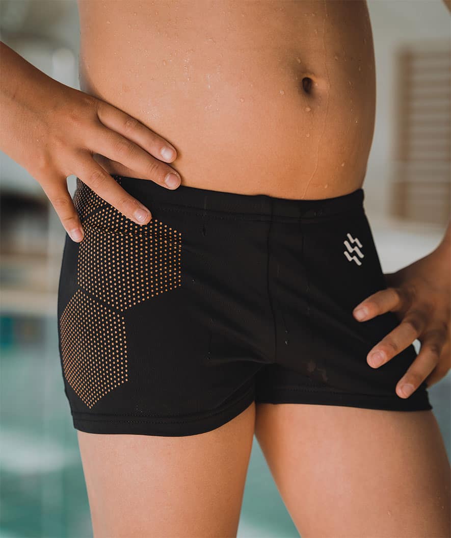 Watery Badehose für Jungen - Flaming Vegas Eco - Orange Corner