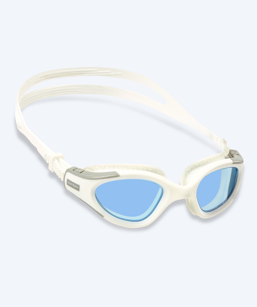 Watery Schwimmbrille fürs Training - Kelvin Active - Weiß/hellblau