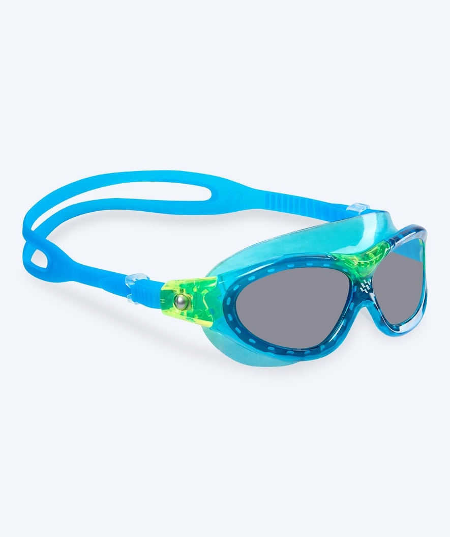 Watery Schwimmbrille für Kinder - Mantis 2.0 - Blau (Smoke Scheiben)