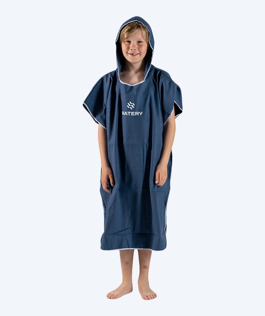 Watery Badeponcho für Junior (6-15) - Mikrofaser - Dunkelblau