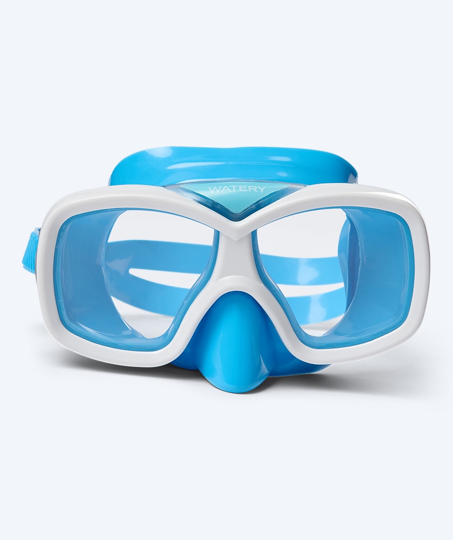 Watery Tauchmaske für junior - Misu - Blau/Weiß