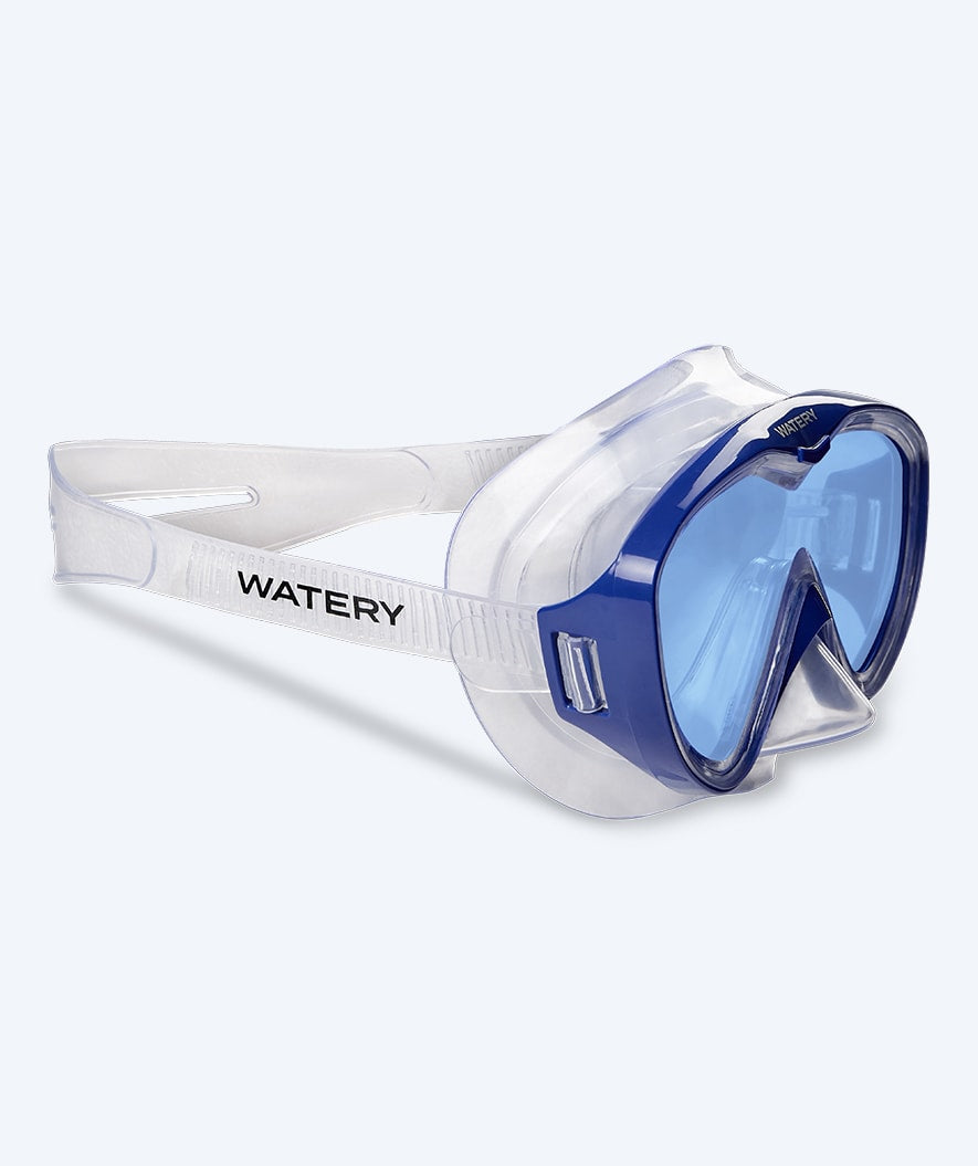 Watery Tauchmaske für junior - Nerina - Blau/blau lense