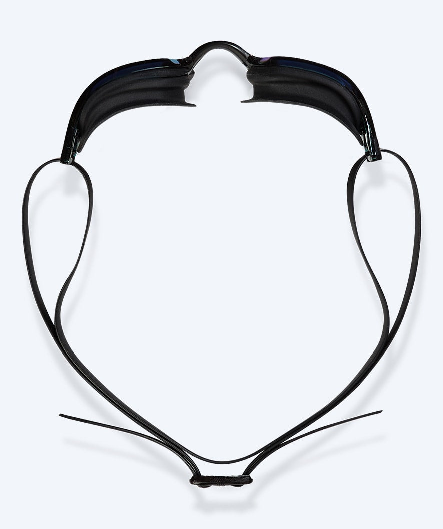 Watery Wettkampf Schwimbrille für Kinder - Power Lane - Schwarz/Silber