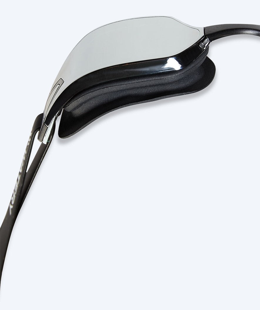 Watery Wettkampf Schwimbrille für Kinder - Power Lane - Schwarz/Silber