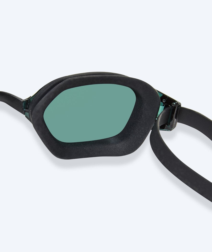 Watery Wettkampf Schwimbrille für Kinder - Power Lane - Schwarz/Silber
