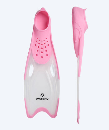 Watery Schwimmflossen für Junior (34-37) - Rilian - Rosa/weiß