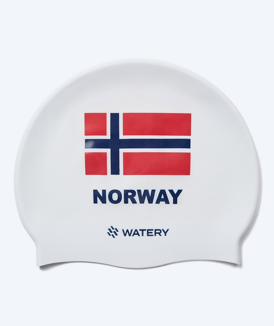 Watery Badekappe - Norge - Weiß